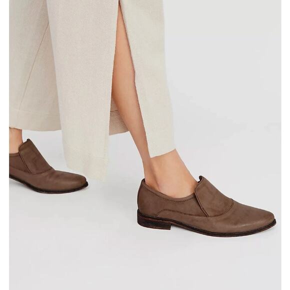 Free People Brady Slip-On Loafers Size 8 Brown - Picture 2 of 13